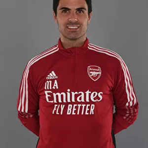 Arsenal Manager Mikel Arteta at 2021-22 Team Photocall