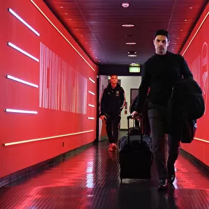 Arsenal Manager Mikel Arteta Arrives at Emirates Stadium Ahead of Arsenal vs. Brentford Premier League Clash, London 2023