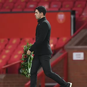 Arsenal Manager Mikel Arteta Leads Team at Empty Old Trafford in Manchester United vs Arsenal Premier League Clash (2020-21)