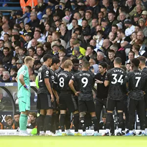 Arsenal Manager Mikel Arteta Strategizes During Leeds United vs Arsenal FC, Premier League 2022-23