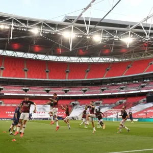 Arsenal and Manchester City Players Prepare for FA Cup Semi-Final at Wembley Stadium