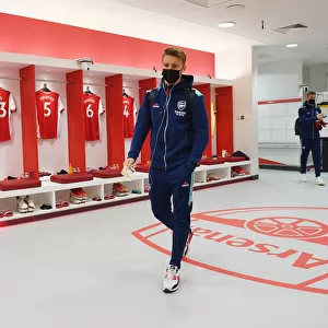 Arsenal: Martin Odegaard in the Changing Room before Arsenal vs Newcastle United (Premier League, 2021-22)