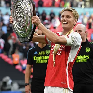 Arsenal: Martin Odegaard Lifts the Community Shield (2023-24)