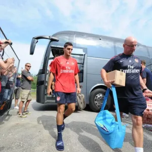 Arsenal masseur John Kelly and Vito Mannone. Arsenal Training Camp, Bad Waltersdorf