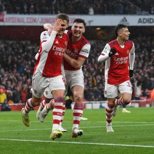 Arsenal: Odegaard and Tierney's Celebration After Scoring Against Southampton (Premier League 2021-22)