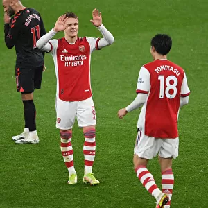 Arsenal: Odegaard and Tomiyasu Celebrate Victory Over Southampton (Premier League 2021-22)