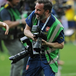 Arsenal photographer Stuart MacFarlane after the match. Arsenal 4: 0 Aston Villa. FA Cup Final