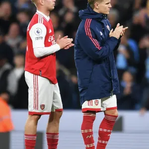 Arsenal Players Applaud Fans After Defeat at Manchester City, 2022-23 Premier League Arsenal Players Applaud Fans After Defeat at Manchester City, 2022-23 Premier League