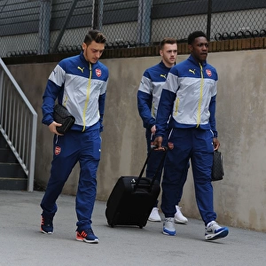 Arsenal Players Arrive at Selhurst Park for Crystal Palace Match (February 2015)