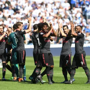 Arsenal Players Clap for Appreciative Fans Before Huddersfield Match, 2017-18 Premier League Arsenal Players Clap for Appreciative Fans Before Huddersfield Match, 2017-18 Premier League