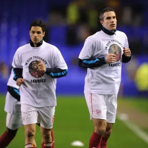 Arsenal Players Honor Fabrice Muamba with Emotional Tribute During Warm-Up Before Everton Clash (2012)