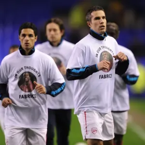 Arsenal Players Honor Fabrice Muamba with Warm-Up Tribute Ahead of Everton Clash (2012)