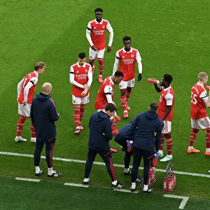 Arsenal Players Unwind Before Arsenal FC vs. Brentford FC: Premier League, Emirates Stadium, London, 2023