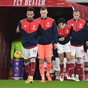 Arsenal Players Walk Out Before Arsenal vs Burnley, Premier League 2020-21