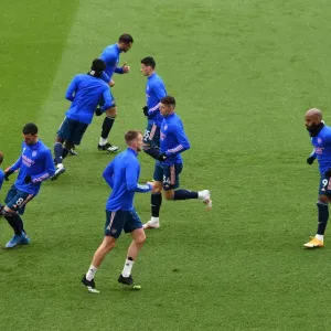 Arsenal Players Warm Up Ahead of Sheffield United Showdown in Premier League Arsenal Players Warm Up Ahead of Sheffield United Showdown in Premier League