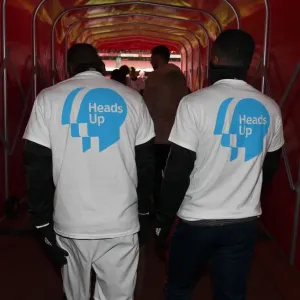 Arsenal Players Warm Up in Heads Up Shirts Before Arsenal v Newcastle United, Premier League 2019-2020 Arsenal Players Warm Up in Heads Up Shirts Before Arsenal v Newcastle United, Premier League 2019-2020