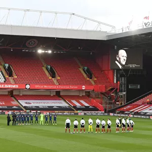 Arsenal and Sheffield United Honor Prince Philip: Silent Tribute at Empty Bramall Lane (Sheffield United v Arsenal, 2021-22 Premier League)