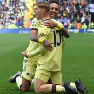 Arsenal: Smith Rowe and Aubameyang's Celebration of Double Goals vs Leicester City (2021-22)