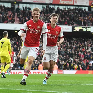 Arsenal: Smith Rowe and Tierney's Emotional First Goal Celebration Against Brentford (2021-22)