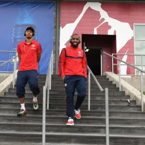 Arsenal Stars Aubameyang and Lacazette Before 2019-20 Pre-Season Clash vs Colorado Rapids