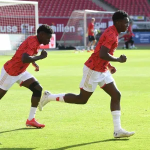 Arsenal Stars Bukayo Saka and Eddie Nketiah Pre-Season Training in Nuremberg, Germany Arsenal Stars Bukayo Saka and Eddie Nketiah Pre-Season Training in Nuremberg, Germany