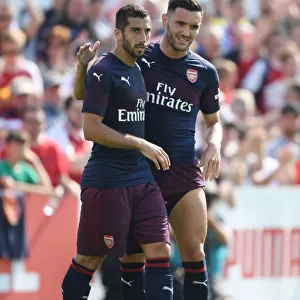 Arsenal Stars Henrikh Mkhitaryan and Lucas Perez Train Together in Pre-Season Friendly Against Borehamwood