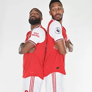Arsenal Stars Lacazette and Aubameyang at 2019-2020 Arsenal Photocall