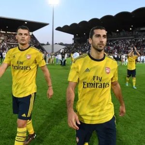 Arsenal Stars Mkhitaryan and Xhaka Greet Fans after Angers Friendly