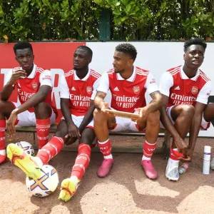 Arsenal Stars: Nketiah, Pepe, Nelson, and Sambi Train Ahead of Arsenal v Ipswich Pre-Season Friendly