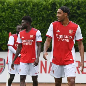 Arsenal Stars Partey and Aubameyang Post-Match: Arsenal v Millwall Pre-Season Friendly, 2021 Arsenal Stars Partey and Aubameyang Post-Match: Arsenal v Millwall Pre-Season Friendly, 2021