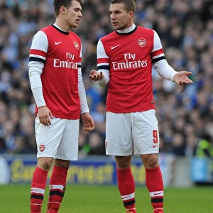 Arsenal Stars Ramsey and Podolski in FA Cup Clash against Brighton & Hove Albion