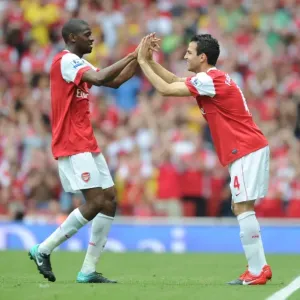 Arsenal substitute Cesc Fabregas replaces Abou Diaby. Arsenal 6: 0 Blackpool