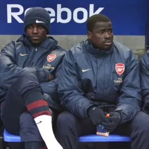 Arsenal substitutes Emmanuel Adebayor Arsenal substitutes Emmanuel Adebayor