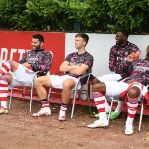 Arsenal Substitutes: Kolasinac, Tierney, Pepe, and Lacazette Pre-Season Training (Arsenal v Watford, 2021-22)