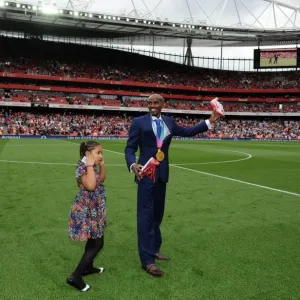 Arsenal Supporter, Athlete Mo Farah who recently won the 5000m at the World Championships