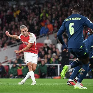 Arsenal Takes a Commanding Lead: Leandro Trossard Scores Second Goal vs. PSV Eindhoven in 2023-24 UEFA Champions League