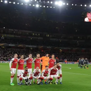 Arsenal team. Arsenal 4: 1 CSKA Moscow. UEFA Europa League. Quarter Final 1st Leg