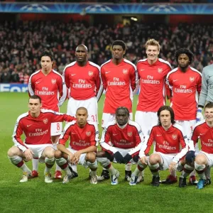 The Arsenal team line up before the 2010 UEFA Champions League match print The Arsenal team line up before the 2010 UEFA Champions League match print