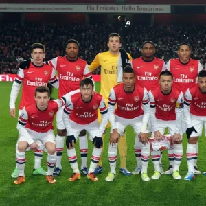 Print of Arsenal U19 team before 1/4 Final NextGen Series match