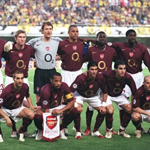 The Arsenal team before the match. Villarreal 0: 0 Arsenal