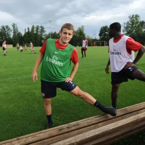 Arsenal Training: Jack Wilshere and Emmanuel Frimpong at Bad Waltersdorf, 2010