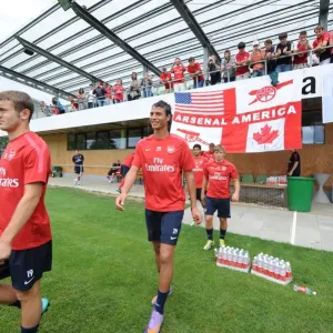 Arsenal Training: Jack Wilshere and Marouane Chamakh at Bad Waltersdorf, 2010