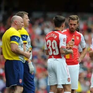 Arsenal Training Room: Bellerin and Ramsey Receive Treatment during Arsenal v Benfica Emirates Cup Match Arsenal Training Room: Bellerin and Ramsey Receive Treatment during Arsenal v Benfica Emirates Cup Match