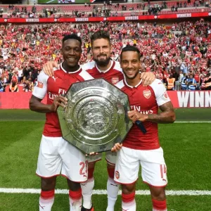 Arsenal Trio: Welbeck, Giroud, Walcott - FA Community Shield 2017-18 Arsenal Trio: Welbeck, Giroud, Walcott - FA Community Shield 2017-18