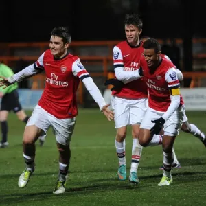 Arsenal U19 Trio: Toral, Angha, Olsson Celebrate Goals vs. Athletico Bilbao Arsenal U19 Trio: Toral, Angha, Olsson Celebrate Goals vs. Athletico Bilbao