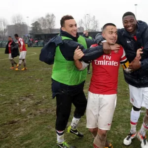 Arsenal U19s Celebrate Victory Over Inter Milan U19s in NextGen Series Arsenal U19s Celebrate Victory Over Inter Milan U19s in NextGen Series