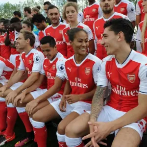 Arsenal Unified: 1st Team Squad Gathering (Rachel Yankey with Hector Bellerin) Arsenal Unified: 1st Team Squad Gathering (Rachel Yankey with Hector Bellerin)
