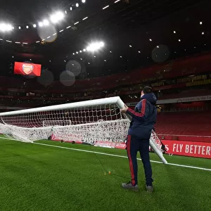 Arsenal v Leeds United: FA Cup Third Round - Preparing for Kick-off at Emirates Stadium