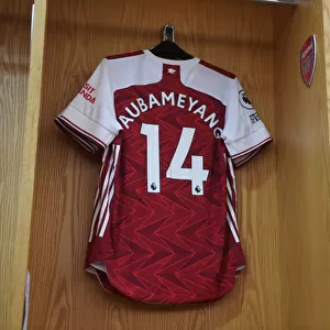 Arsenal v Manchester City: Aubameyang's Empty Emirates Shirt, Premier League 2020-21