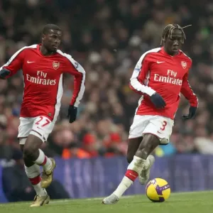 Arsenal Victory Print: Sagna and Eboue Celebrate Arsenal Victory Print: Sagna and Eboue Celebrate
